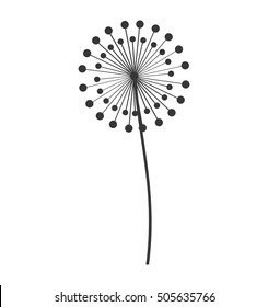 dandelion seed decoration icon vector illustration design