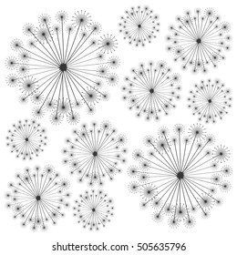 dandelion seed decoration icon vector illustration design