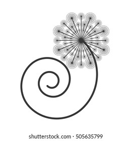 dandelion seed decoration icon vector illustration design