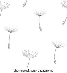 dandelion seeds - seamless vector repeat pattern