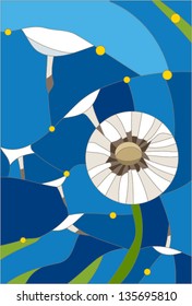 Dandelion / stained glass