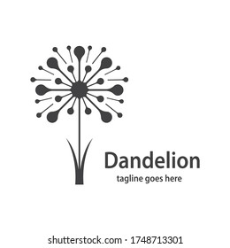 Diseño de la ilustración del icono del vector del símbolo de Dandelion