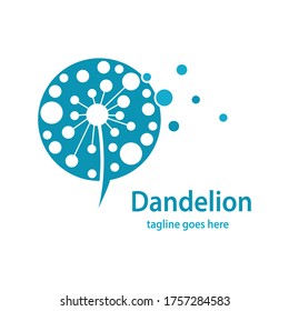 Diseño de la ilustración del icono del vector del símbolo de Dandelion