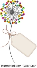 Dandelion with tag label