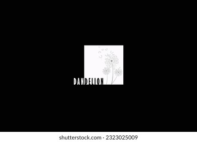 Dandelion - template design for T-shirt, banner, poster, sticker and card, vector illustrator typography design
