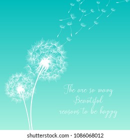 Dandelion, vector background