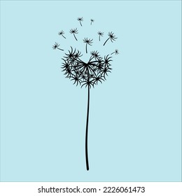 dandelion vector design illustration line art 