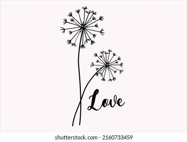 dandelion vector hand drawn design