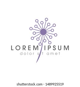 Dandelion vector icon design template 