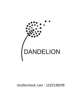 Dandelion vector icon design template