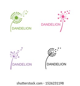 Dandelion vector icon design template