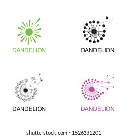 Dandelion vector icon design template