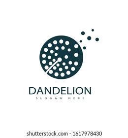Dandelion vector icon design template