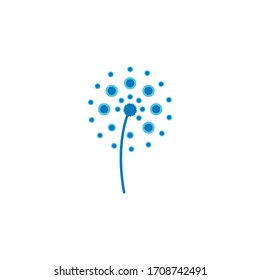 Dandelion vector icon design template 