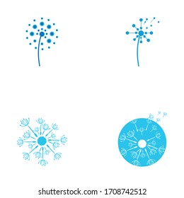 Dandelion vector icon design template 
