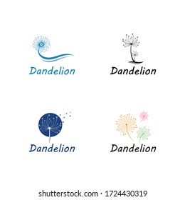 Dandelion vector icon design template