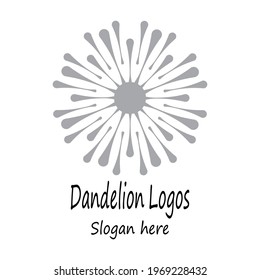 Dandelion vector icon design template