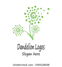 Dandelion vector icon design template