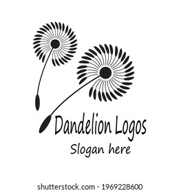 Dandelion vector icon design template