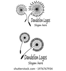 Dandelion vector icon design template