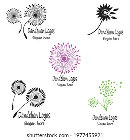 Dandelion vector icon design template