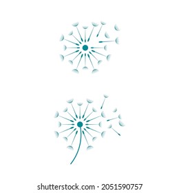 Dandelion vector icon design template 