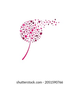 Dandelion vector icon design template 