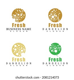 Dandelion vector icon design template