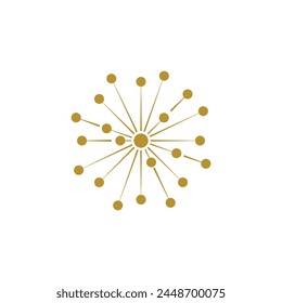 Dandelion vector icon design template 