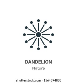 Dandelion vector icon on white background. Flat vector dandelion icon symbol sign from modern nature collection for mobile concept and web apps design.