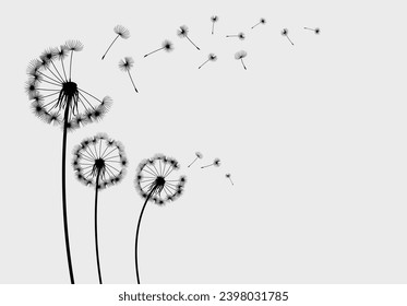 Dandelion wall decal,flow in the wind wall decal,dandelion wall stickers,dandelion flying wall decal children's room 