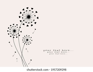 Dandelion wall decal,flow in the wind ,dandelion flying wall decal children's room 