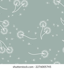 Dandelion para tu diseño en estilo abstracto. Resumen de un bello fondo. Fondo natural. Textura de tela vectorial. Patrón floral sin fisuras en flor. Diseño de arte moderno.
