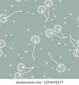 Dandelion para tu diseño en estilo abstracto. Resumen de un bello fondo. Fondo natural. Textura de tela vectorial. Patrón floral sin fisuras en flor. Diseño de arte moderno.