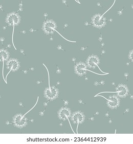 Dandelion para tu diseño en estilo abstracto. Resumen de un bello fondo. Fondo natural. Textura de tela vectorial. Patrón floral sin fisuras en flor. Diseño de arte moderno.