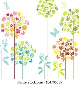 Dandelions and butterflies