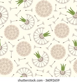 dandelions pattern in floral style