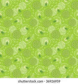 dandelions pattern in floral style