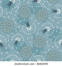 dandelions pattern in floral style