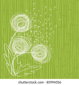 dandelions seamless pattern