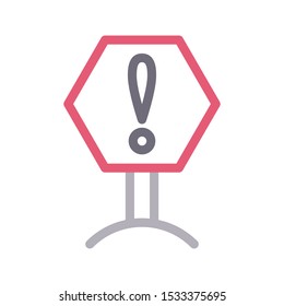 dander sign color line vector icon