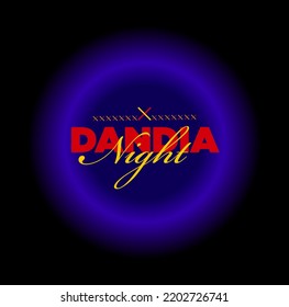Dandia Night typography unit in vector.
