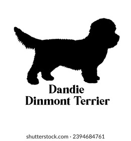 Dandie Dinmont Terrier Dog silhouette dog breeds logo dog monogram logo dog face vector