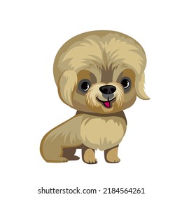 Dandie dinmont terrier vector funny cartoon dog