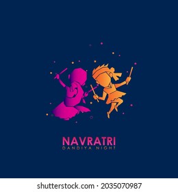 Dandiya night celebration on navratri.