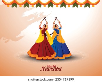 Dandiya vector illustration background design