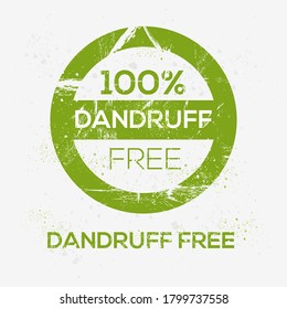 (Dandruff Free) Label Sign, Vector Illustration.