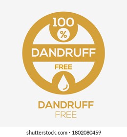 (Dandruff Free) Label Sign, Vector Illustration.