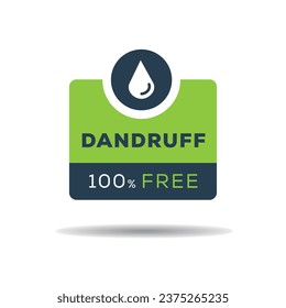 (Dandruff free) label sign, vector illustration.