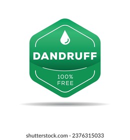 (Dandruff free) label sign, vector illustration.